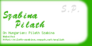 szabina pilath business card